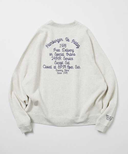 「FREAK'S STORE」 スウェットカットソー MEDIUM アッシュグレー メンズ_画像2