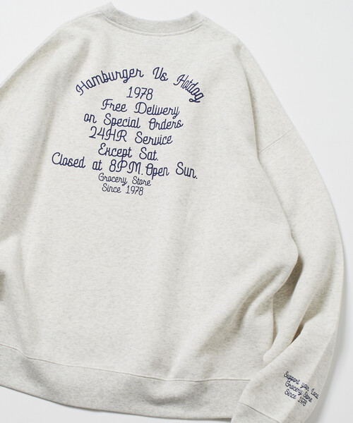 「FREAK'S STORE」 スウェットカットソー MEDIUM アッシュグレー メンズ_画像3