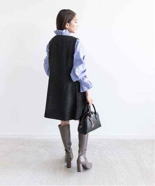 「RANDA」 ノースリーブワンピース 1 ブルー レディース_画像7