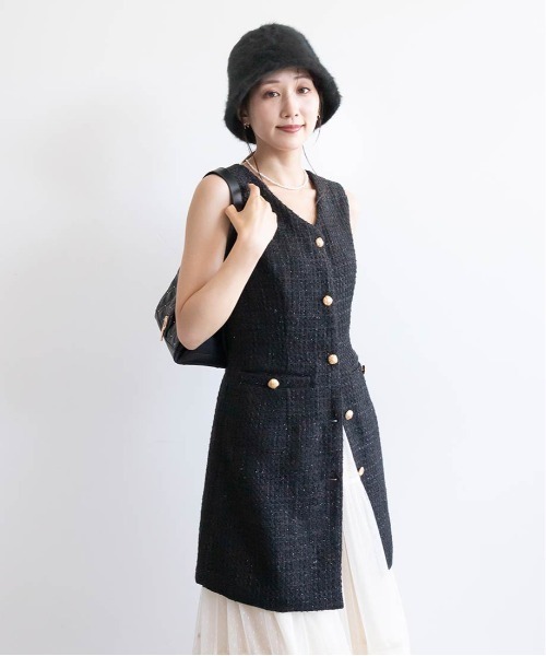 「RANDA」 ノースリーブワンピース 1 ブルー レディース_画像8