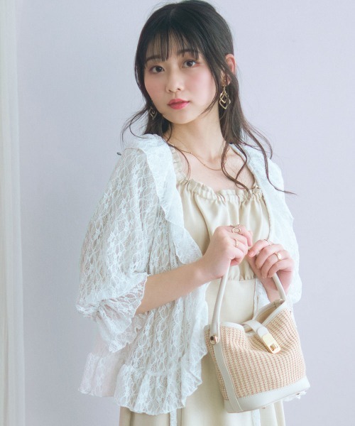 marun（マルン） カーディガン 夏 「大きいサイズ」レースショート