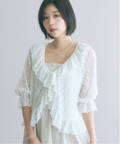 marun（マルン） カーディガン 夏 「大きいサイズ」レースショート