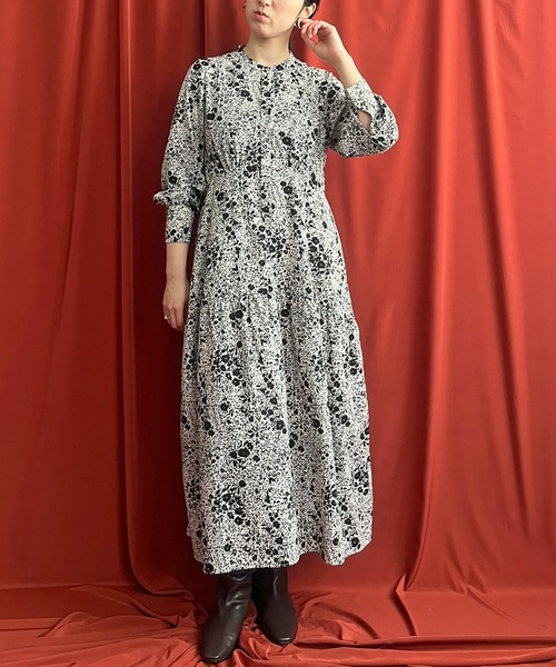 「LHELBIE」 長袖ワンピース M オフホワイト レディース_画像5