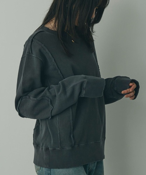 「mici」 スウェットカットソー ONE SIZE ブラック レディース_画像6