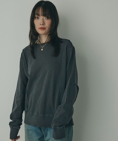 「mici」 スウェットカットソー ONE SIZE ブラック レディース_画像9