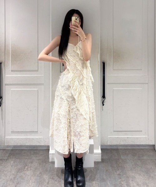 ワンピース RANDOM FRILL CAMI OP ランダムフリルキャミワンピース 春服 夏服の画像