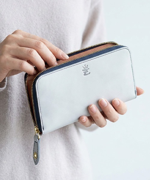 ホワイトレザー フラップ長財布 ZARIO-grandee-（ザリオグランデ） 長財布 財布 栃木レザーホワイト