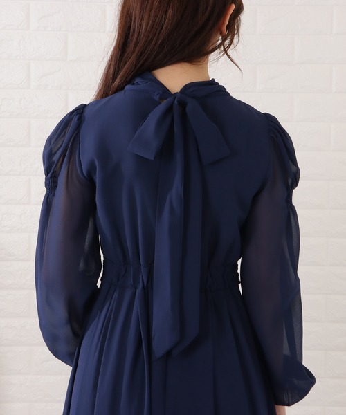「Lace Ladies」 長袖ワンピース X-LARGE ブルーグレー レディース_画像6