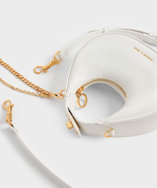 「CHARLES & KEITH」 2WAYバッグ S ブラック レディース_画像7