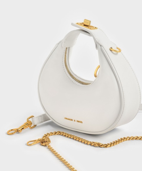 「CHARLES & KEITH」 2WAYバッグ S ブラック レディース_画像8