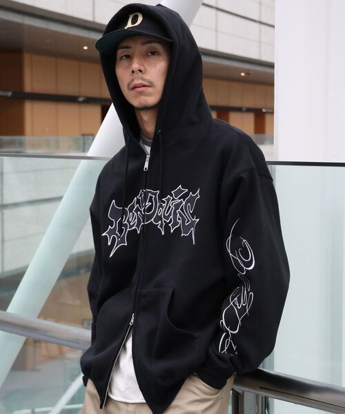 BEN DAVIS（ベンデイビス） パーカー 裏起毛 「」SPIKY LOGO ZIP