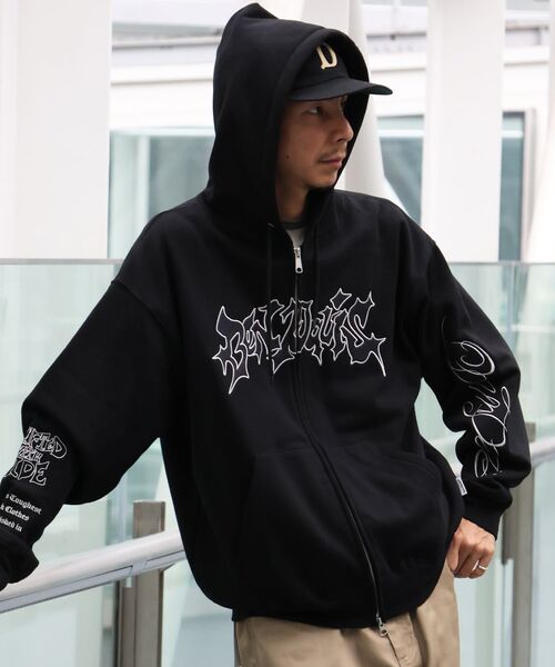 BEN DAVIS（ベンデイビス） パーカー 裏起毛 「」SPIKY LOGO ZIP