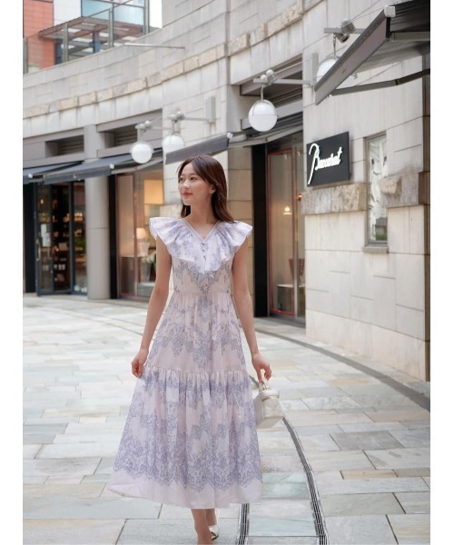Her lip to ワンピース 半袖 Jendaya Lace-Print Dress : ZOZOTOWN