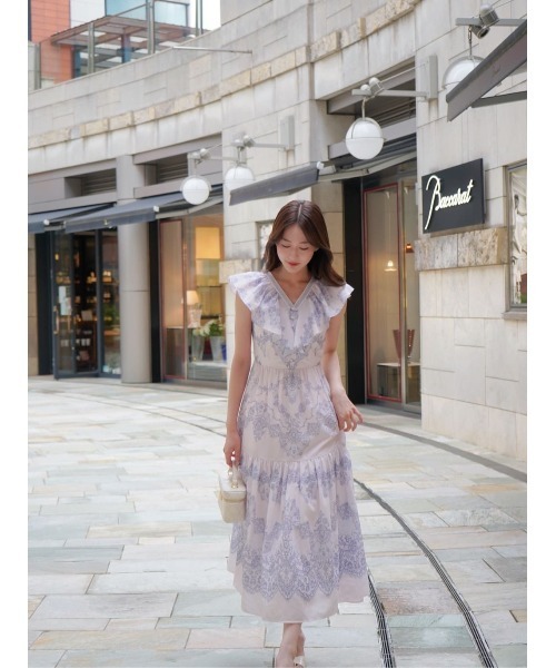ワンピース lielie Her lip to ワンピース Jendaya Lace-Print Dress : ZOZOTOWN Yahoo!店