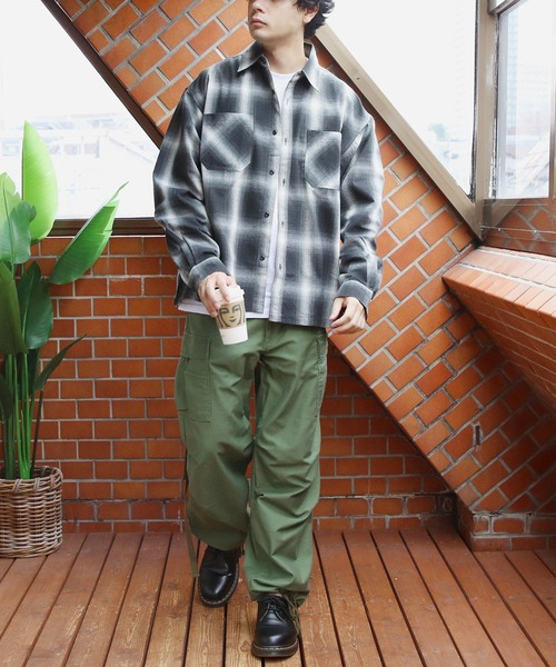 「8(eight)」 「Jungle Storm」長袖シャツ MEDIUM ブラック メンズ_画像6