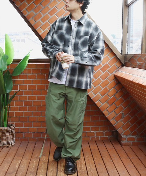 「8(eight)」 「Jungle Storm」長袖シャツ MEDIUM ブラック メンズ_画像7