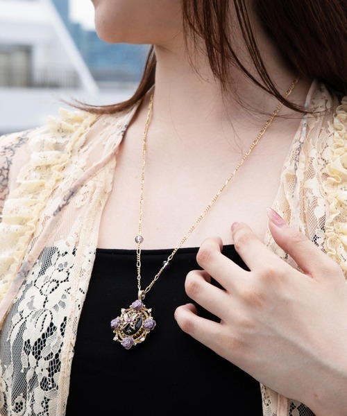 ANNA SUI（アナスイ） ネックレス カメオモチーフ ロケットネックレス