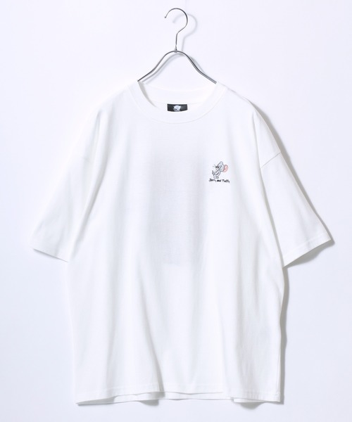 「TOM&JERRY」 半袖Tシャツ L ホワイト レディース_画像2