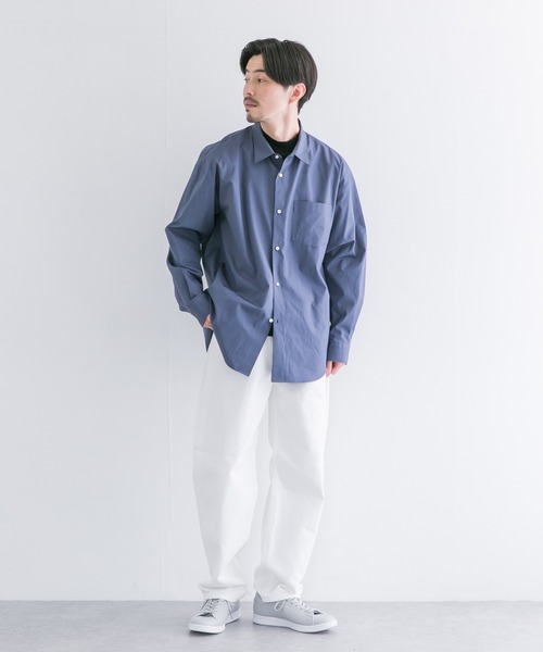 「THOMAS MASON」 長袖シャツ「URBAN RESEARCHコラボ」 MEDIUM ホワイト メンズ_画像3