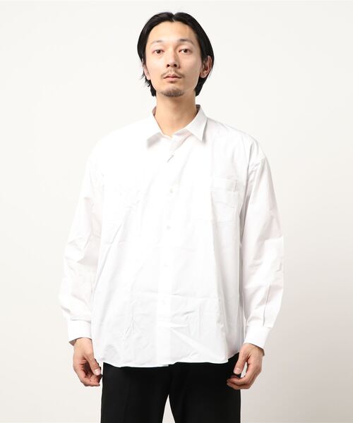 「THOMAS MASON」 長袖シャツ「URBAN RESEARCHコラボ」 MEDIUM ホワイト メンズ_画像4