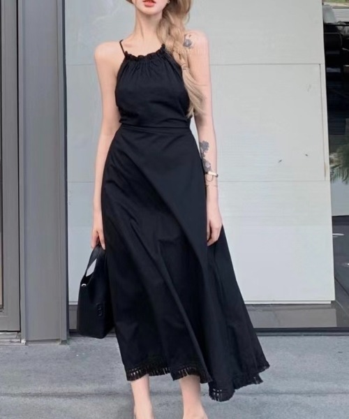 「LADY LIKE」 ノースリーブワンピース M ブラック レディース_画像5