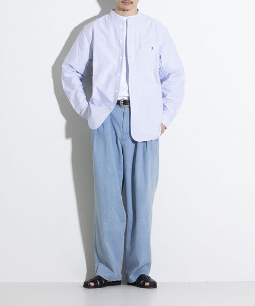 「GEVACO」 長袖シャツ L オフホワイト メンズ_画像6
