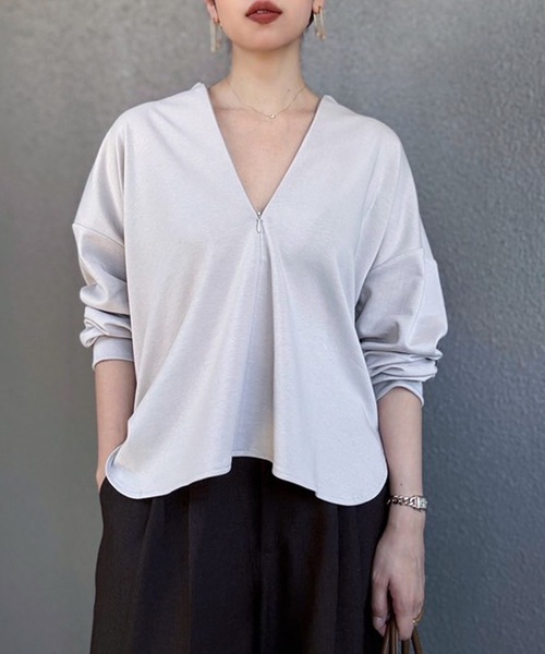 「Emma Taylor」 長袖カットソー FREE ライトグレー レディース_画像5