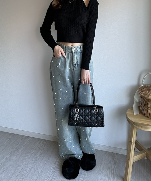 「Silly」 デニムパンツ LARGE ライトブルー レディース_画像6