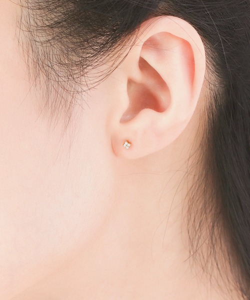 ESTELLE（エステール） ピアス K10 イエローゴールド ダイヤモンド