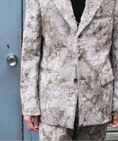 ジャケット テーラードジャケット flower velvet JKT メンズの画像