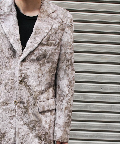 ジャケット テーラードジャケット flower velvet JKT メンズの画像