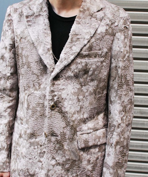 ジャケット テーラードジャケット flower velvet JKT メンズの画像