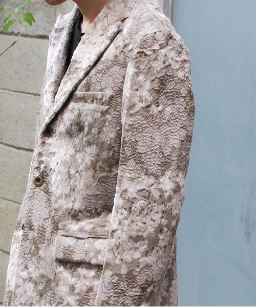 ジャケット テーラードジャケット flower velvet JKT メンズの画像