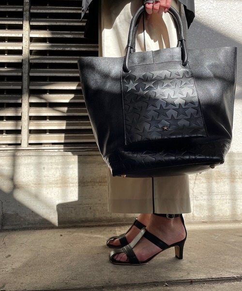 トートバッグ バッグ 【Scrap Book】星型押しポケットトート Scrap Book