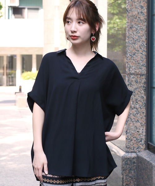 tシャツ ダマスクボタニカルプリントプルオーバー レディース