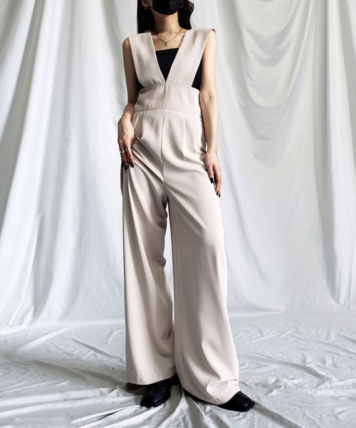 me+em select（ミームセレクト） サロペット オーバーオール ウエスト