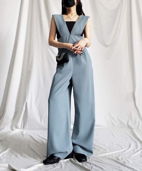 me+em select（ミームセレクト） サロペット オーバーオール ウエスト