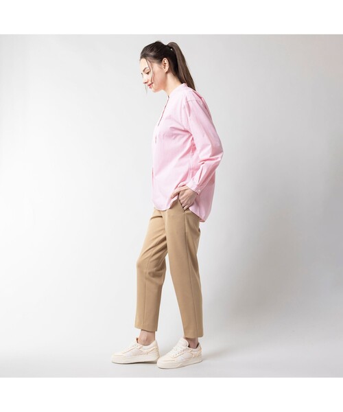 LACOSTE チノパン ミラノリブニットテーパードパンツ レディース