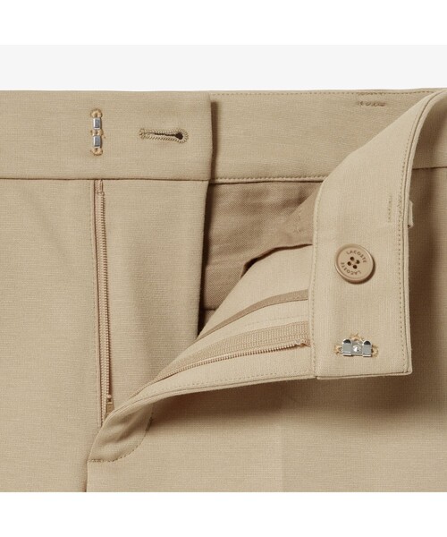 LACOSTE チノパン ミラノリブニットテーパードパンツ レディース