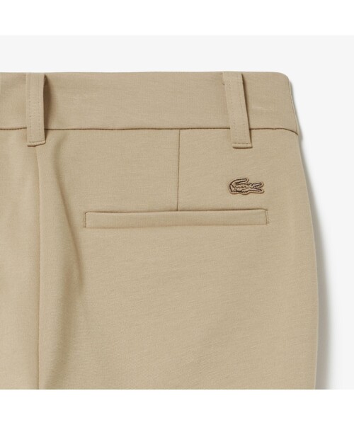 LACOSTE チノパン ミラノリブニットテーパードパンツ レディース