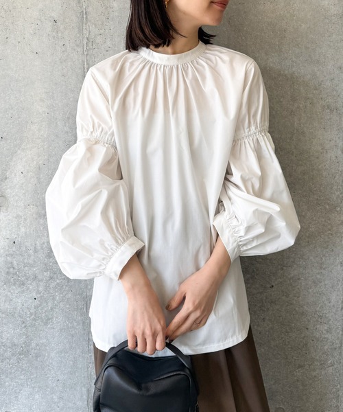 ブラウス シャツ ボリュームギャザースリーブブラウス レディース