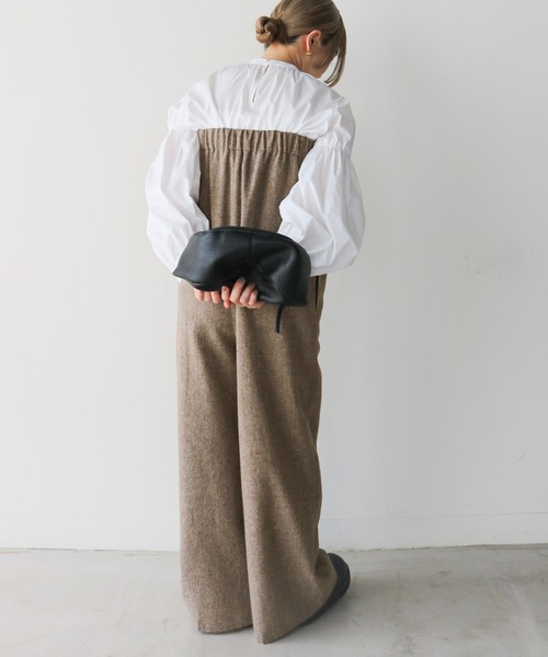 ブラウス シャツ 「サイズ展開あり」ボリュームギャザースリーブ