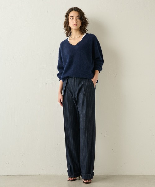 Whim Gazette ニット フォックスウールVネックプルオーバー