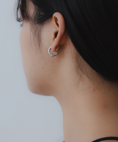 yu-ka イヤリング YU-KA:チャンキーフープイヤリング レディース