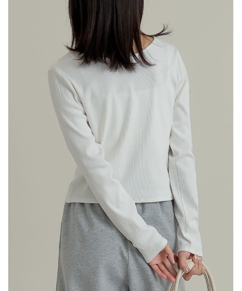 Re:EDIT（リエディ） tシャツ ストレッチリブ前後2WAYリボンデザイン