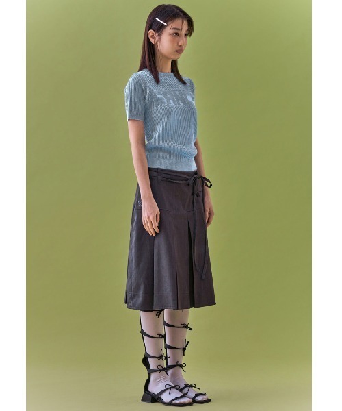 tシャツ A'GEM/9 × .kom 「 FANCY CLUB/ファンシークラブ」 INNOCENCE KNIT TEE/ニットTシャツ レディース FANCY CLUB tシャツ A'GEM/9 × .kom 「 CLUB/ファンシークラブ