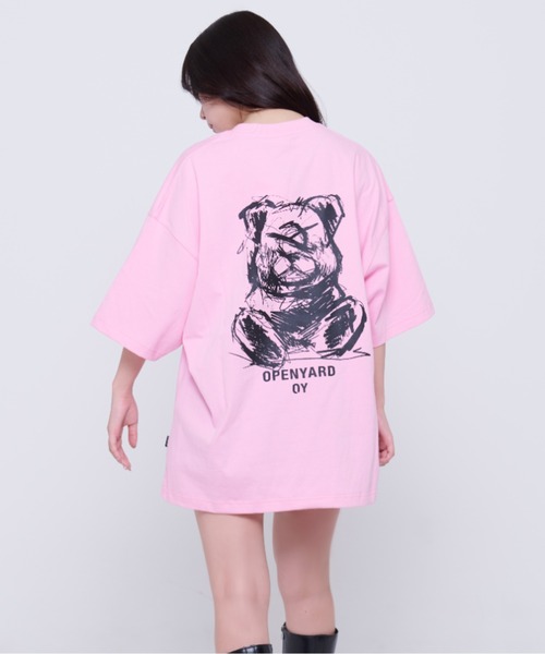 OY オーワイ くま バックスケッチオードリー Tシャツ 83163371b_b_04_500.jpg