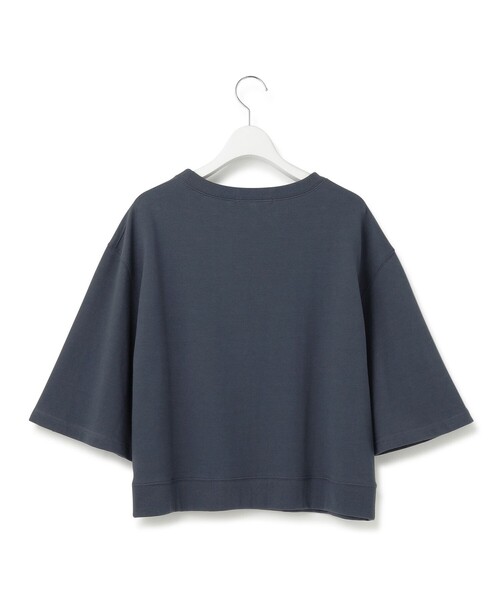 【洗える】ライトコットンテリー ワイドスリーブ ロゴ カットソー 23区 tシャツ 「洗える」ライトコットンテリー ワイドスリーブ