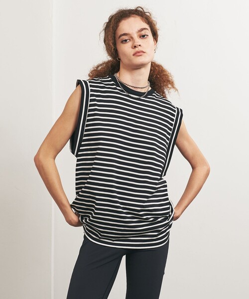 tシャツ 「TO UNITED ARROWS」コットン ノースリーブ カットソー レディース