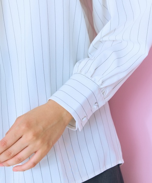 S Max Mara ボウタイ リボンシャツ ブラウス白 大きいサイズ3XL 6730619833.jpg